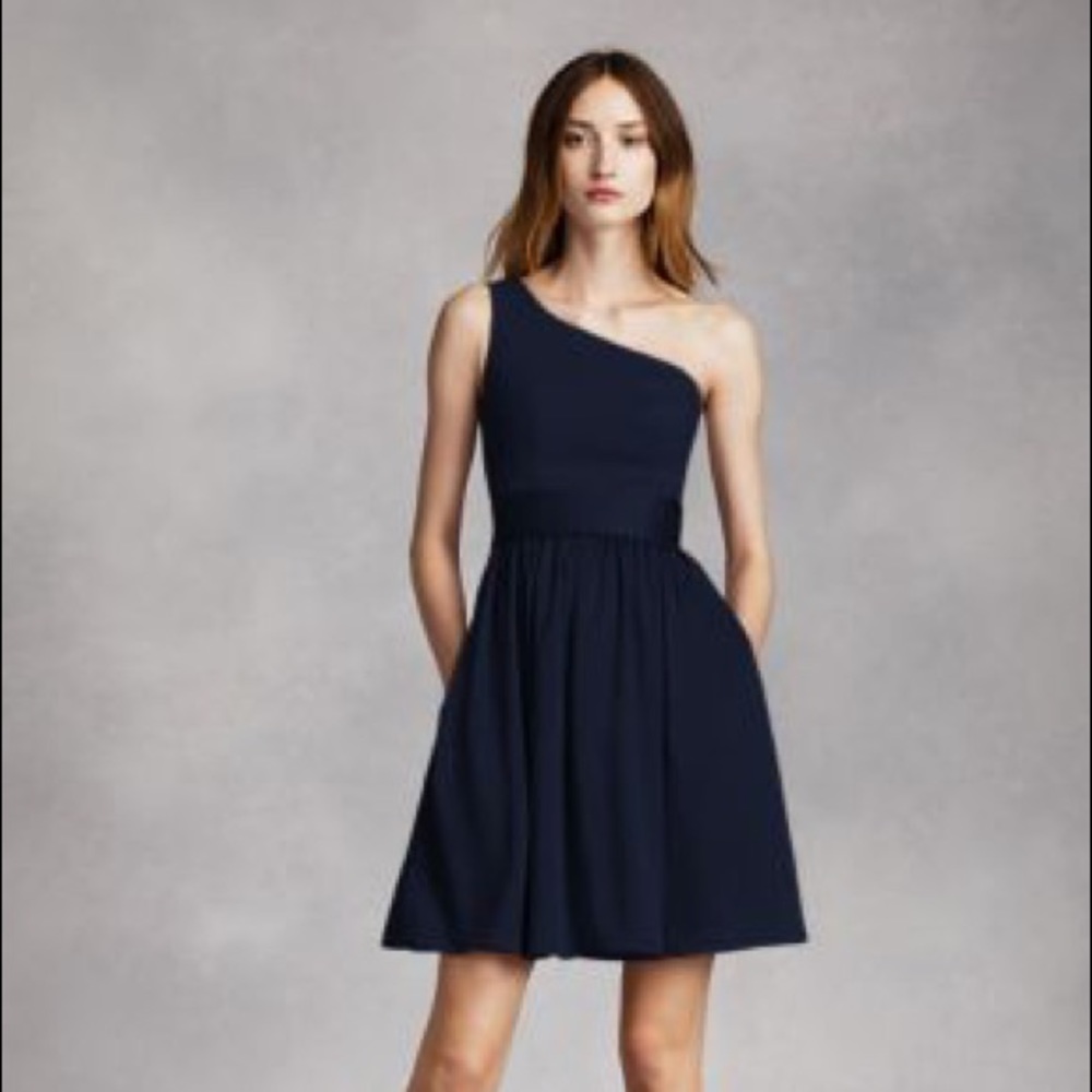 Short Navy Blue Bridesmaids Dress